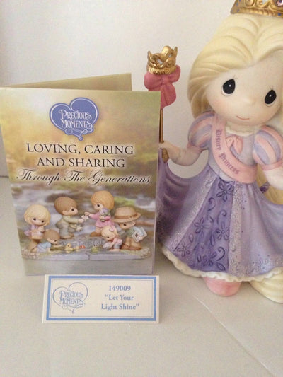 Disney Parks Precious Moments Princess Rapunzel Figurine Gem Accent New With Box