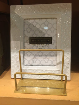 Disney Parks Mickey Mouse Icons Ceramic Photo Picture Frame 5x7 New