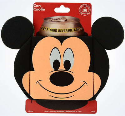 Disney Parks Mickey Mouse Icon Shaped Can Coolie New With Card