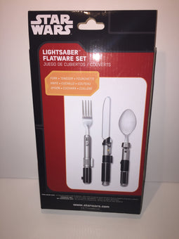 Star Wars Yoda Darth Vader and Luke Lightsaber Flatware Set New With Box
