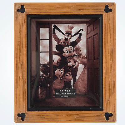 Disney Parks Mickey Mouse Icons Wood 2.5x3.5 Photo Picture Frame Magnet New
