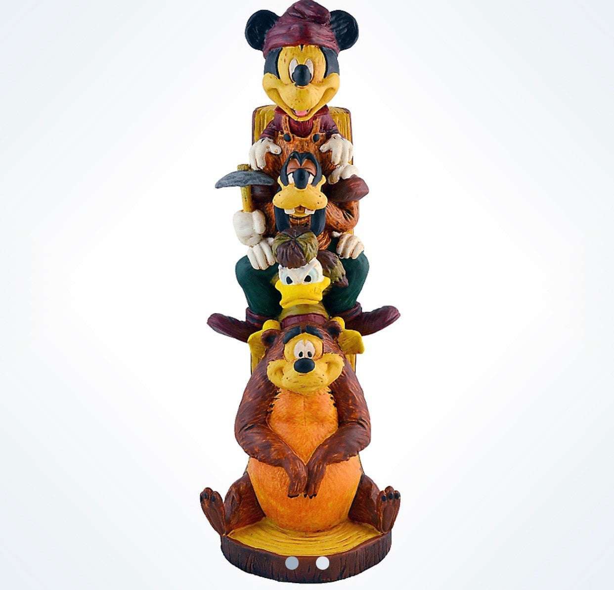 Disney Parks Wilderness Lodge Mickey & Friends Totem Pole Resin Figurine New