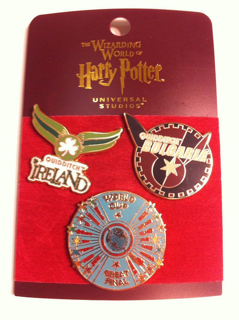 Universal Studios Harry Potter Quidditch World Cup Pin Set New With Card