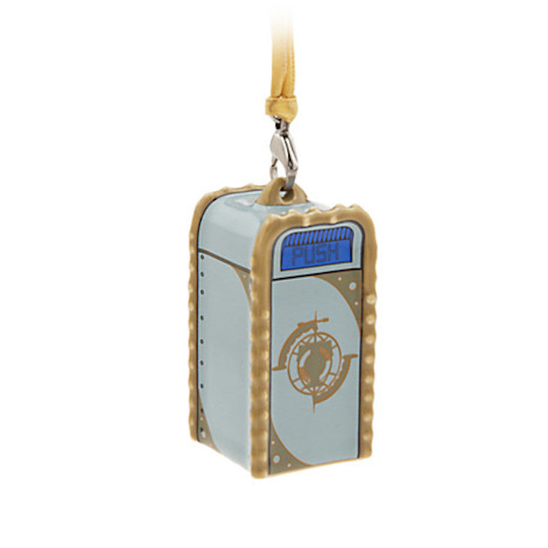 Disney Parks Tomorrowland Trash Can Ceramic Christmas Ornament New with Tags