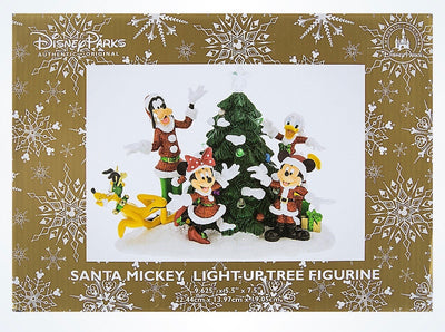 Disney Parks Mickey & Friends Light-Up Christmas Tree Figurine New with Box