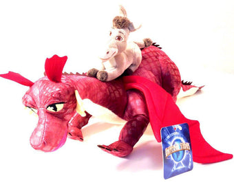 Universal Studios Shrek 4-D 23" Donkey Riding Dragon Plush Toy New With Tags