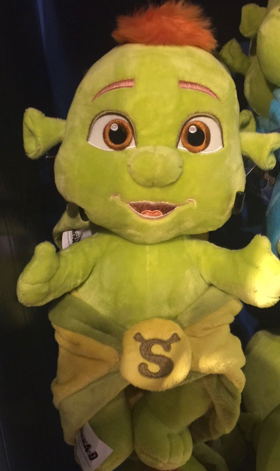 Universal Studios Shrek 4-D Baby Boy in Yellow Blanket Plush New With Tags