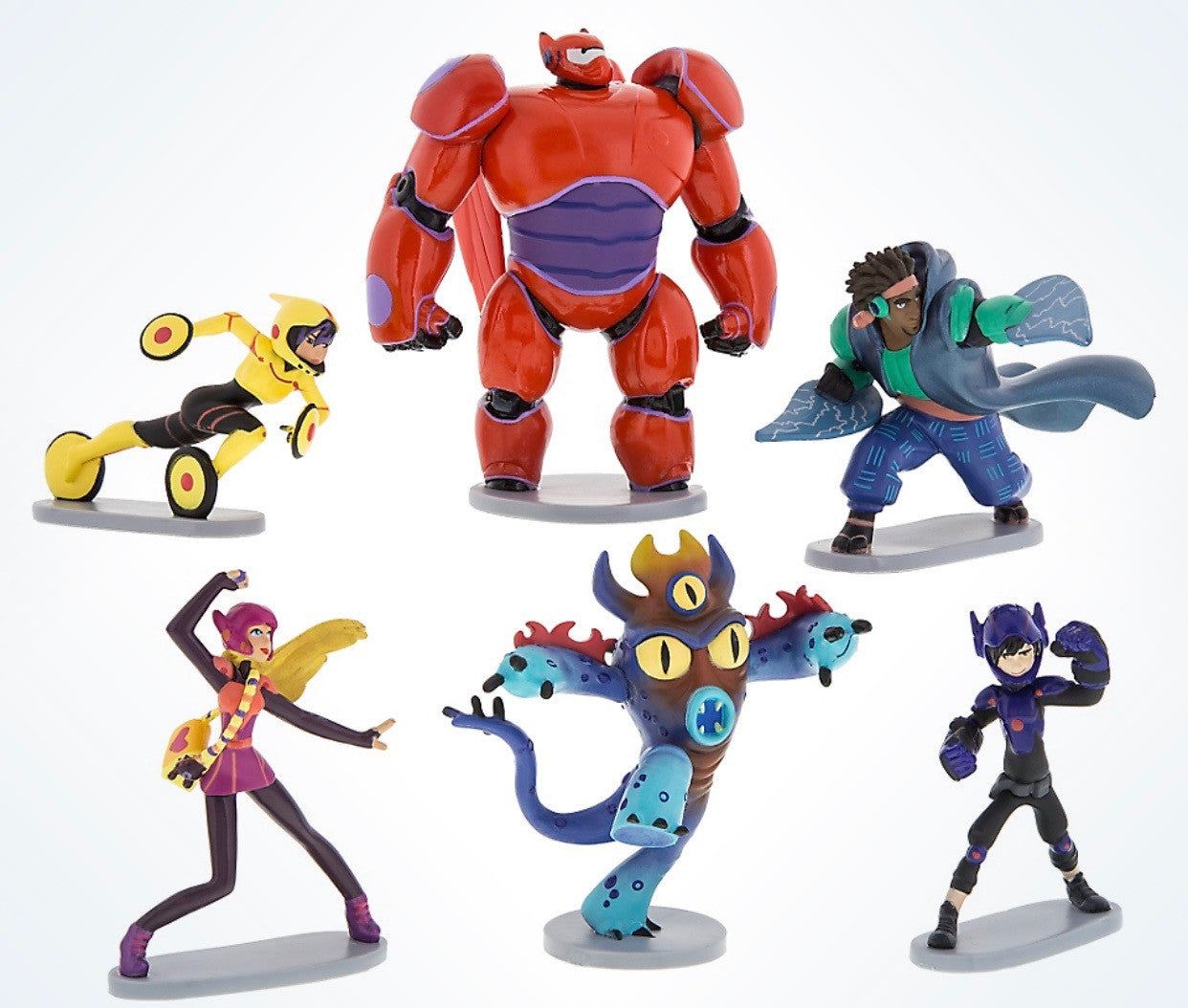Disney Store Big Hero 6 Play Set Figurine Cake Topper 6pcs New with Box