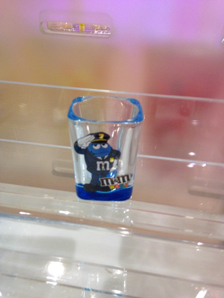 M&M's World Blue Character as Policeman Shot glass New