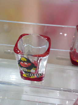 M&M's World Red Character a Fireman Shot Glass New