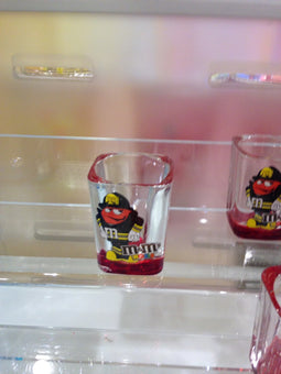 M&M's World Red Character a Fireman Shot Glass New