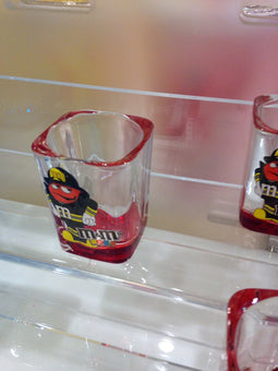 M&M's World Red Character a Fireman Shot Glass New
