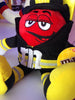 M&M's Red Character as Fireman Soft Plush New with Tags