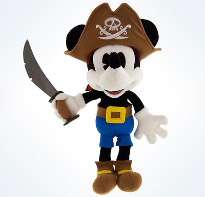 Disney Parks Mickey Mouse as Pirate 9" Plush Doll New with Tags