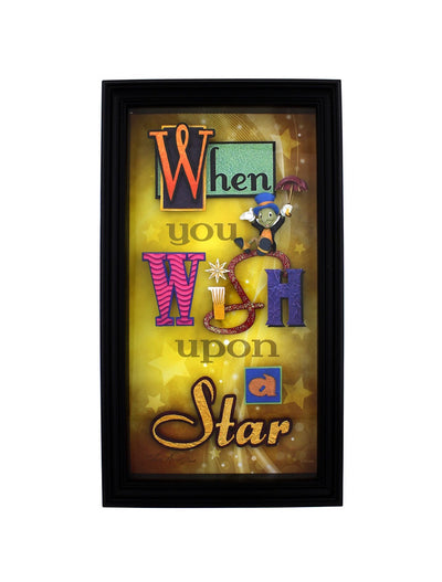 Disney Jiminy Cricket When You Wish Upon a Star Shadowbox by Dave Avanzino New