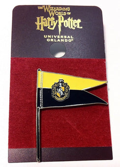 Universal Studios Harry Potter Hufflepuff Pennant Pin New with Card