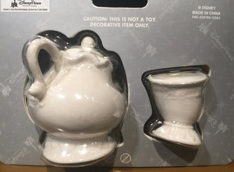 Disney Parks Beauty & the Beast Chip Mrs. Pots Salt Pepper New with Box