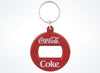 Coca Cola Authentic Bottle Opener Metal Keychain New with Tags - I Love Characters