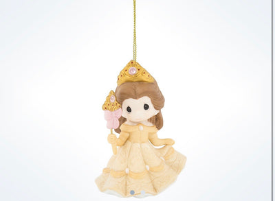 Disney Precious Moments Princess Belle Ceramic Christmas Ornament New with Tags