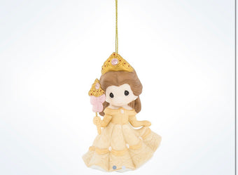 Disney Precious Moments Princess Belle Ceramic Christmas Ornament New with Tags