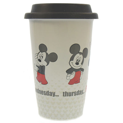 Disney Parks Mickey Throught Friday Ceramic Coffee Travel Mug New