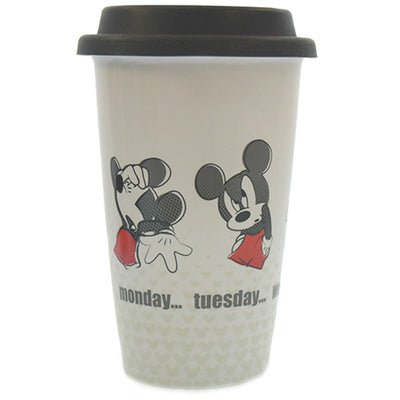 Disney Parks Mickey Throught Friday Ceramic Coffee Travel Mug New
