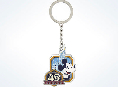Disney Parks 45th Anniversary Magic Kingdom Mickey Keychain New with Tags
