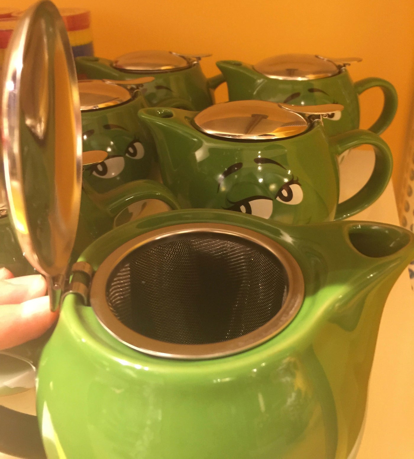 M&M's World Green Character Teapot New