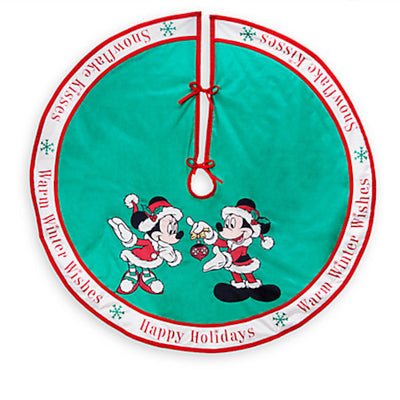 Disney Store Santa Mickey & Minnie Storybook Holiday Tree Skirt New with Card