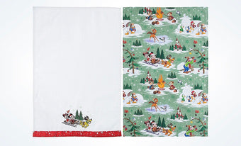 Disney Parks Storybook Mickey & Friends Holiday Dish Towel Set New with Tags