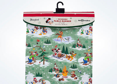 Disney Parks Mickey & Friends Storybook Reversible Holiday Table Runner New