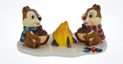 Disney Parks Holiday Retro Christmas Chip & Dale Salt & Pepper New with Card