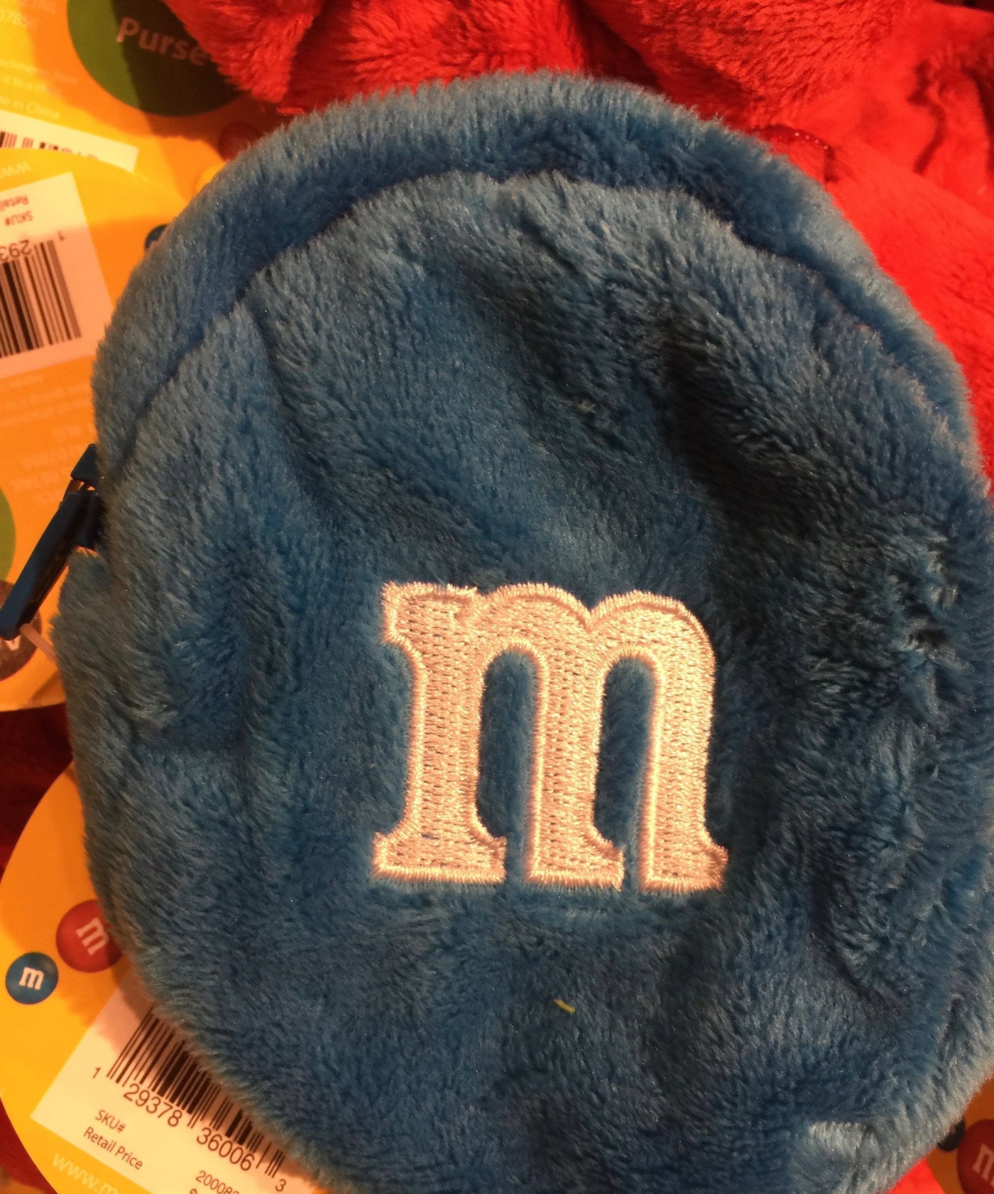 M&M's World Blue Character Coin Purse Plush New with Tags