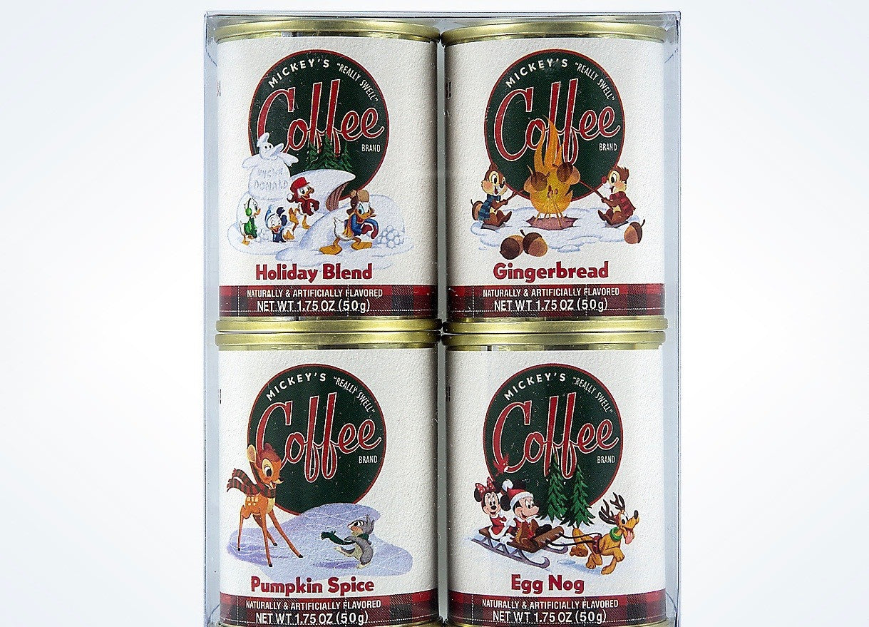 Disney Parks Holiday Mickey & Friends Coffee 4 Packs New with Box