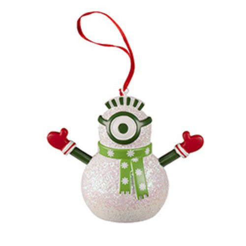 Universal Studios Despicable Me The Minion Snowman Ornament New with tag