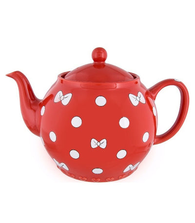 Disney Parks Minnie Bows and Dots Teapot New