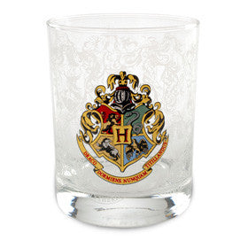 Universal Studios Wizarding World of Harry Potter Hogwarts Crest Double Old Fashioned Glass New