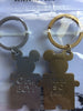 Disney Parks Mickey and Minnie Icon Puzzle Keychain New