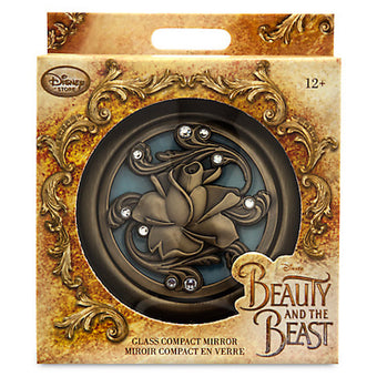 Disney Store Beauty & the Beast Live Action Film Compact Glass Mirror New w Box