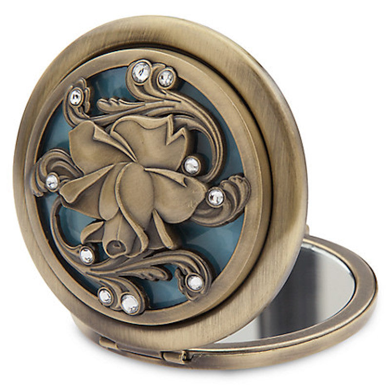 Disney Store Beauty & the Beast Live Action Film Compact Glass Mirror New w Box