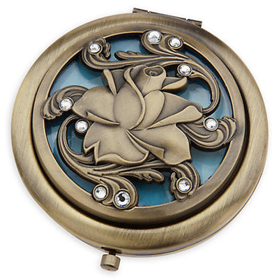Disney Store Beauty & the Beast Live Action Film Compact Glass Mirror New w Box