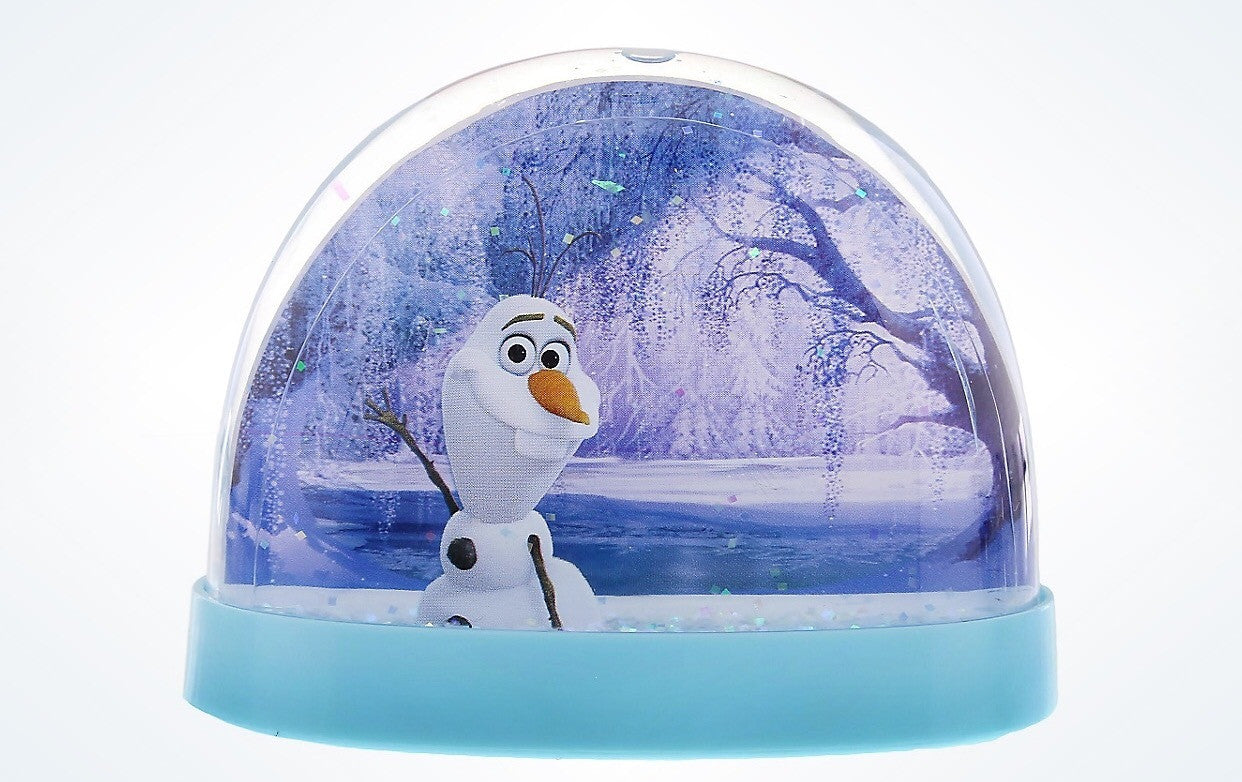 Disney Parks Frozen Elsa Anna Olaf Plastic Snow globe Water Dome New