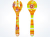 Disney Parks Mickey Mouse Icon Citrus Serving Fork & Spoon New with Tags