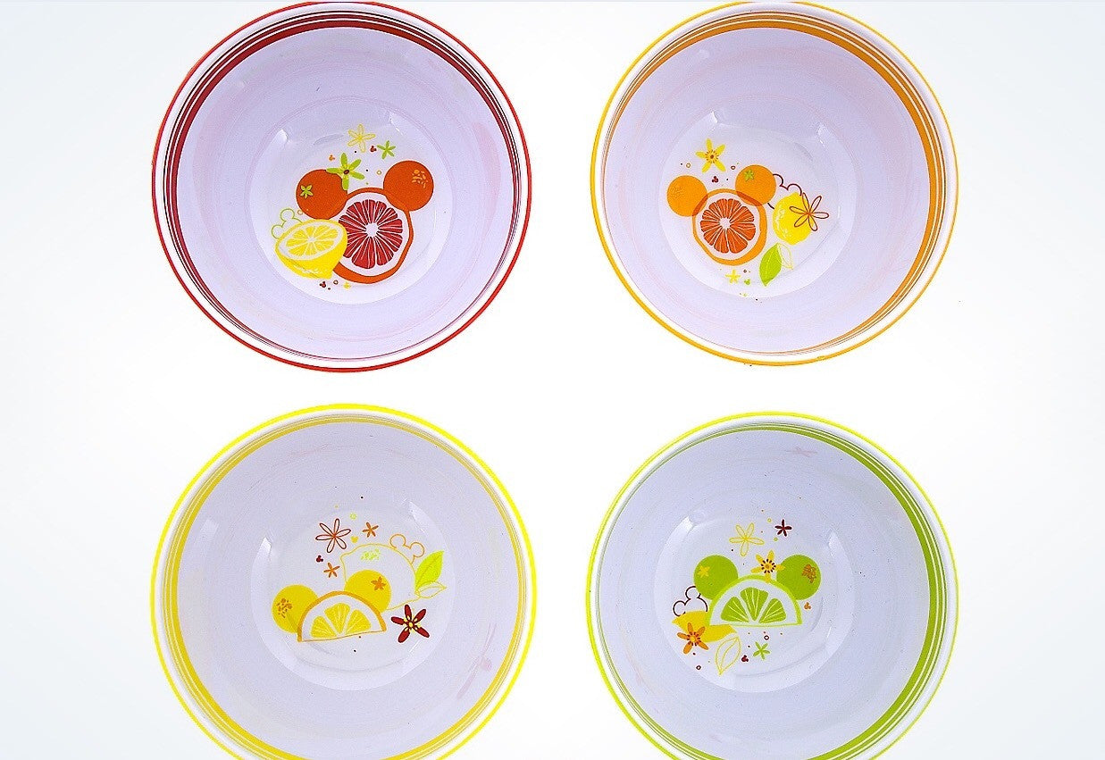 Disney Parks Mickey Mouse Icon Citrus Bowls Set of 4 New with Box