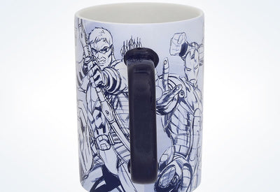 Disney Parks Marvel Avengers Assemble Sketch Ceramic Coffee Mug New