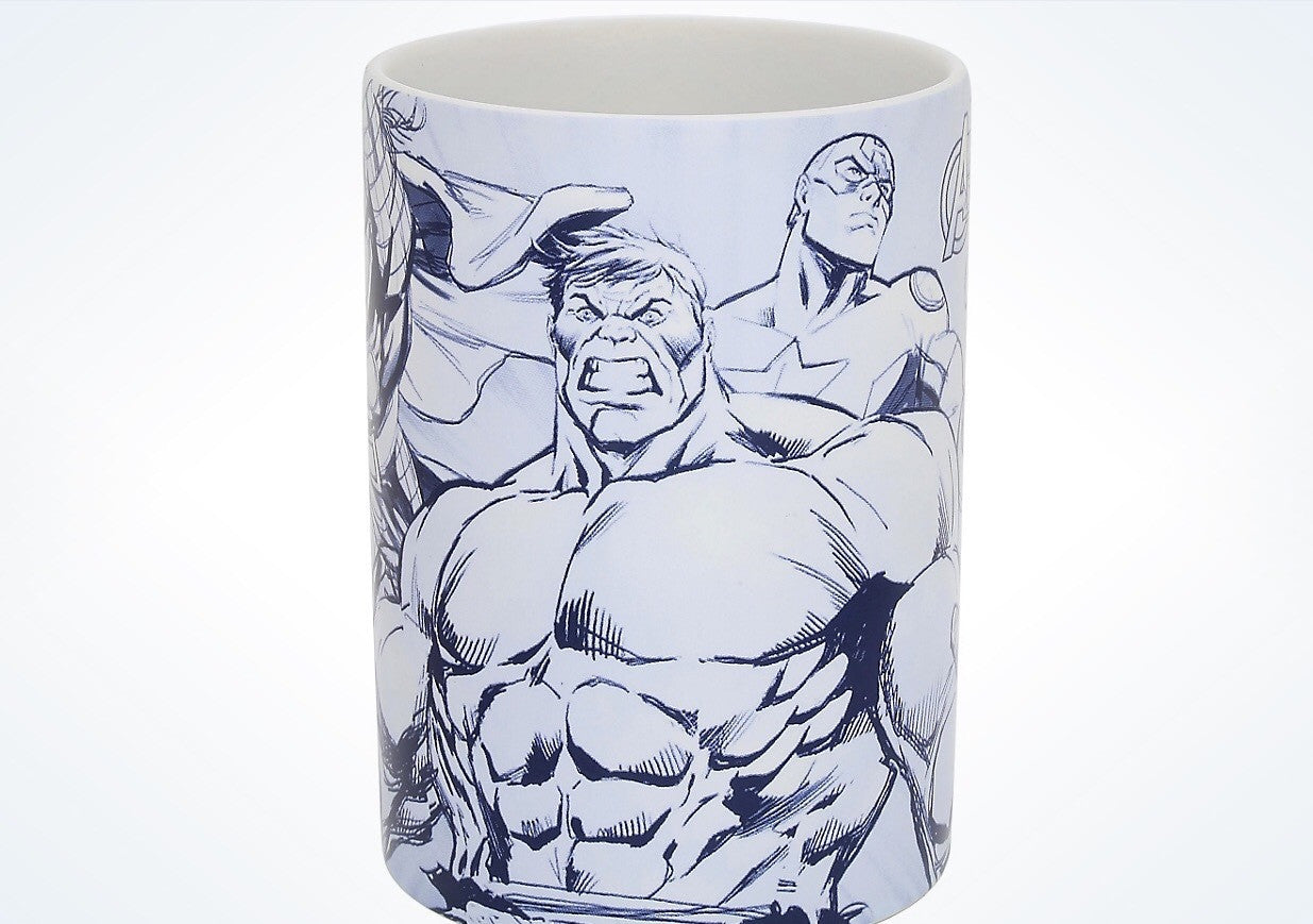 Disney Parks Marvel Avengers Assemble Sketch Ceramic Coffee Mug New