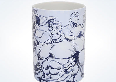 Disney Parks Marvel Avengers Assemble Sketch Ceramic Coffee Mug New
