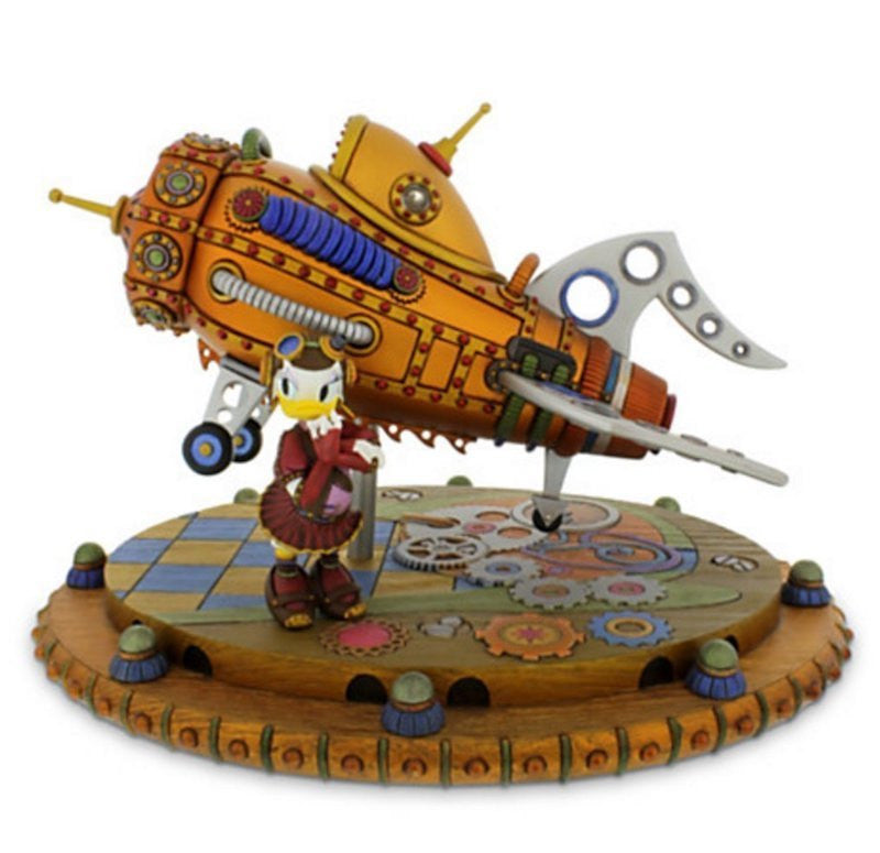 Disney Parks Daisy Duck Rocket Plane Steampunk Figurine New with Box