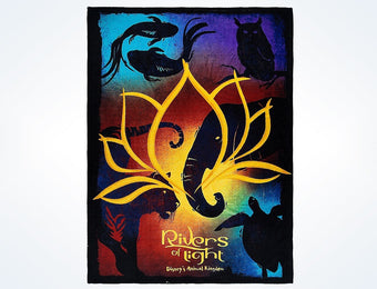 Disney Parks Animal Kingdom Rivers of Light Fleece Throw Blanket New with Tags