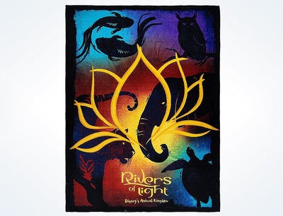 Disney Parks Animal Kingdom Rivers of Light Fleece Throw Blanket New with Tags